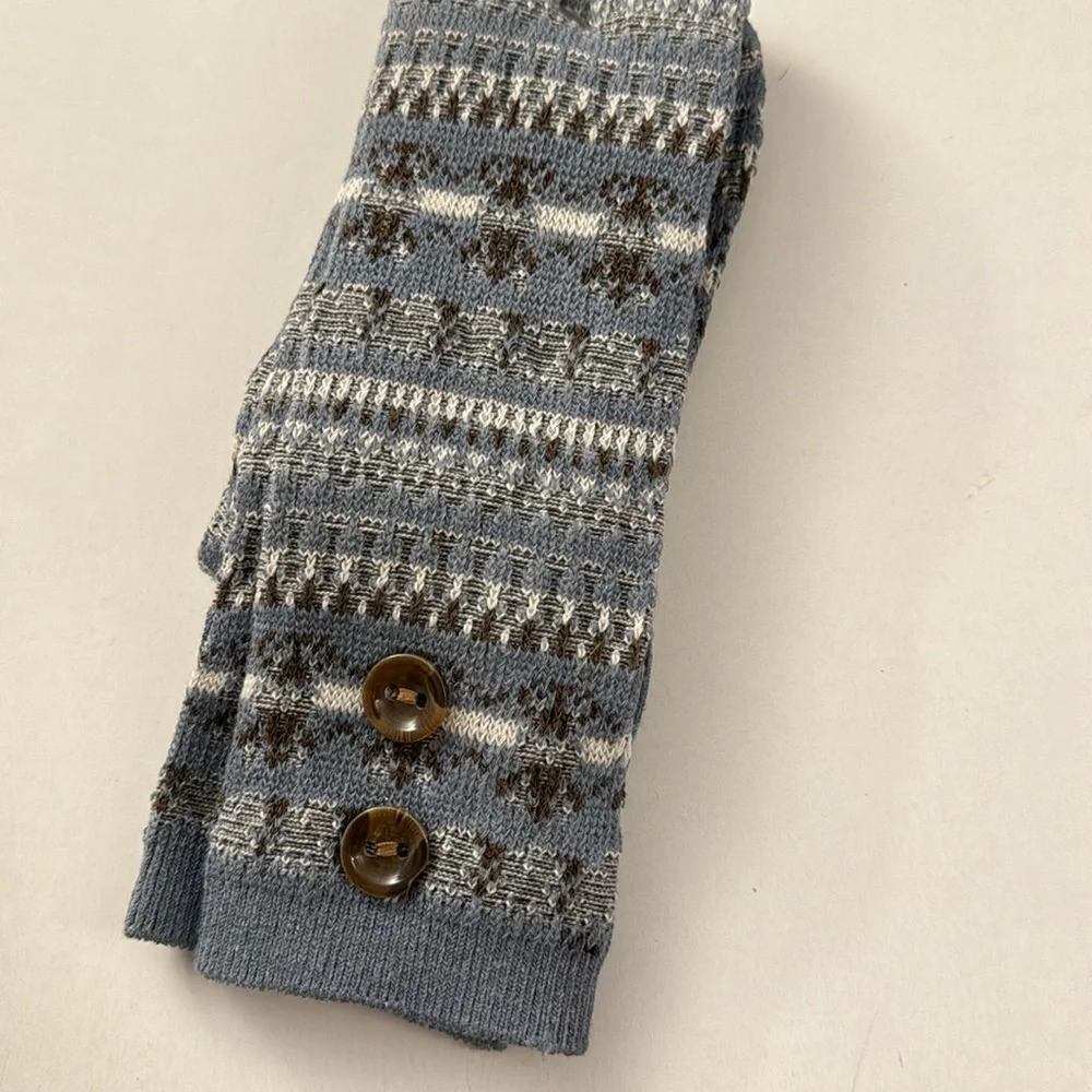 New Simply Noelle Boot Socks Blue Knit B32